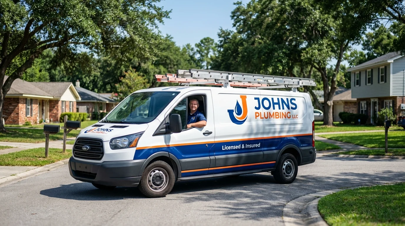 Johns Plumbing LLC service van in Appleton, WI